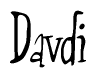 The image is a stylized text or script that reads 'Davdi' in a cursive or calligraphic font.