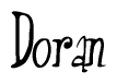 The image contains the word 'Doran' written in a cursive, stylized font.