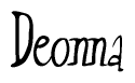 The image contains the word 'Deonna' written in a cursive, stylized font.