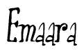 The image contains the word 'Emaara' written in a cursive, stylized font.