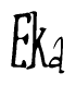 The image is of the word Eka stylized in a cursive script.