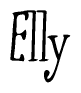 The image is a stylized text or script that reads 'Elly' in a cursive or calligraphic font.