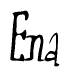 The image is of the word Ena stylized in a cursive script.