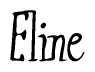 The image is of the word Eline stylized in a cursive script.