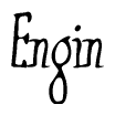 The image is a stylized text or script that reads 'Engin' in a cursive or calligraphic font.