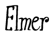 The image contains the word 'Elmer' written in a cursive, stylized font.