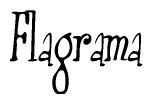The image contains the word 'Flagrama' written in a cursive, stylized font.