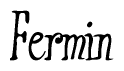 The image is a stylized text or script that reads 'Fermin' in a cursive or calligraphic font.