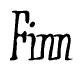 The image contains the word 'Finn' written in a cursive, stylized font.