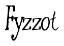 The image contains the word 'Fyzzot' written in a cursive, stylized font.