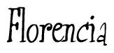 The image is of the word Florencia stylized in a cursive script.