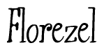 The image is of the word Florezel stylized in a cursive script.