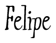 The image contains the word 'Felipe' written in a cursive, stylized font.