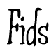 The image is a stylized text or script that reads 'Fids' in a cursive or calligraphic font.