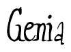 Cursive 'Genia' Text