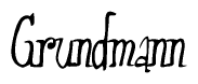 The image contains the word 'Grundmann' written in a cursive, stylized font.