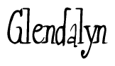 The image is a stylized text or script that reads 'Glendalyn' in a cursive or calligraphic font.