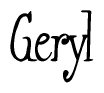 The image is a stylized text or script that reads 'Geryl' in a cursive or calligraphic font.