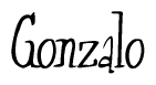 The image contains the word 'Gonzalo' written in a cursive, stylized font.