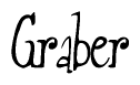 The image contains the word 'Graber' written in a cursive, stylized font.