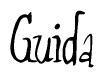 The image is a stylized text or script that reads 'Guida' in a cursive or calligraphic font.