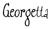 The image contains the word 'Georgetta' written in a cursive, stylized font.
