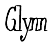 The image is a stylized text or script that reads 'Glynn' in a cursive or calligraphic font.