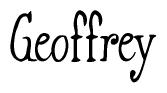 The image contains the word 'Geoffrey' written in a cursive, stylized font.