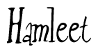 The image is a stylized text or script that reads 'Hamleet' in a cursive or calligraphic font.