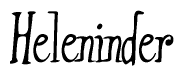 The image is of the word Heleninder stylized in a cursive script.