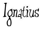 Cursive 'Ignatius' Text