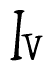 The image is a stylized text or script that reads 'Iv' in a cursive or calligraphic font.