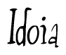 The image is of the word Idoia stylized in a cursive script.