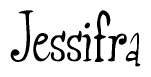 The image contains the word 'Jessifra' written in a cursive, stylized font.