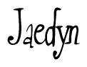 The image is a stylized text or script that reads 'Jaedyn' in a cursive or calligraphic font.