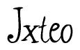 The image contains the word 'Jxteo' written in a cursive, stylized font.