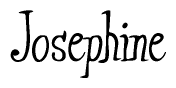 The image is of the word Josephine stylized in a cursive script.