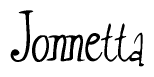 The image is a stylized text or script that reads 'Jonnetta' in a cursive or calligraphic font.