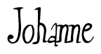 The image is a stylized text or script that reads 'Johanne' in a cursive or calligraphic font.