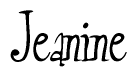 The image contains the word 'Jeanine' written in a cursive, stylized font.