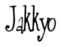 The image is a stylized text or script that reads 'Jakkyo' in a cursive or calligraphic font.