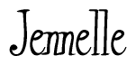 The image is of the word Jennelle stylized in a cursive script.