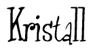 The image is a stylized text or script that reads 'Kristall' in a cursive or calligraphic font.