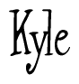 The image contains the word 'Kyle' written in a cursive, stylized font.