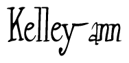 The image is of the word Kelley-ann stylized in a cursive script.