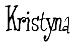 The image is a stylized text or script that reads 'Kristyna' in a cursive or calligraphic font.