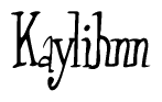 The image is of the word Kaylihnn stylized in a cursive script.