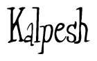 The image is of the word Kalpesh stylized in a cursive script.