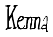 The image contains the word 'Kenna' written in a cursive, stylized font.