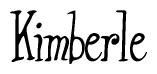 The image is of the word Kimberle stylized in a cursive script.